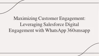 Salesforce Digital Engagement WhatsApp 360smsapp