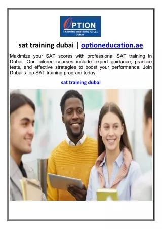 sat training dubai optioneducation.ae