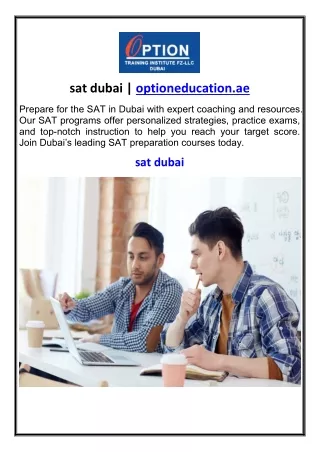 sat dubai optioneducation.ae