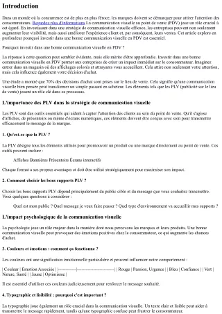 Pourquoi investir dans une bonne communication visuelle en PDV ?