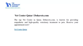 Vet Center Qatar Dohavets.com