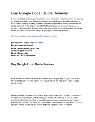 _Buy Google Local Guide Reviews