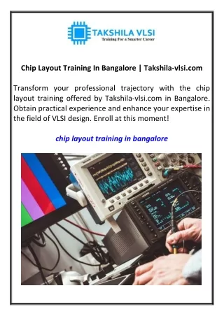 Chip Layout Training In Bangalore Takshila-vlsi.com