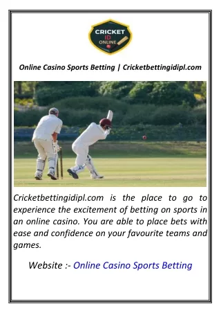 Online Casino Sports Betting  Cricketbettingidipl.com