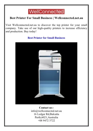 Best Printer For Small Business  Wellconnected.net.au