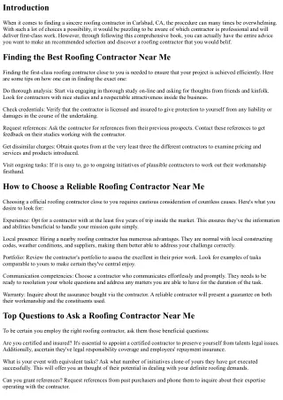 Finding a Trustworthy Roofing Contractor in Carlsbad, CA: A How-To Guide