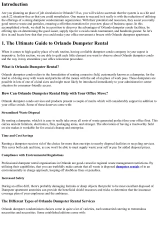 Your Guide to Efficient Office Moves with Orlando Dumpster Rental