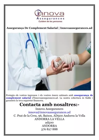Assegurança De Complement Salarial  Innovaassegurances.ad