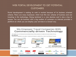 Web Portal Development to Get Potential Customers