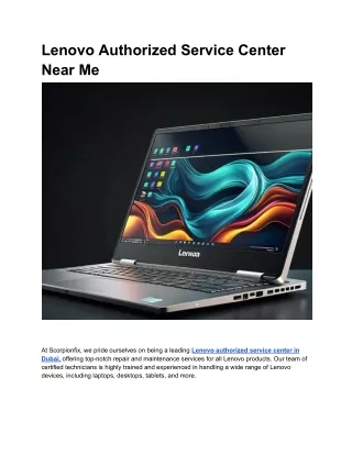 Lenovo Authorized Service Center Near Me