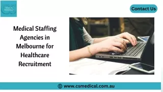 Medical Staffing Agencies in Melbourne for Healthcare Recruitment