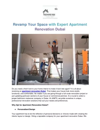 Revamp Your Space with Expert Apartment Renovation Dubai