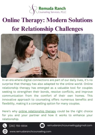 Strengthen Your Bond with Online Relationship Therapy