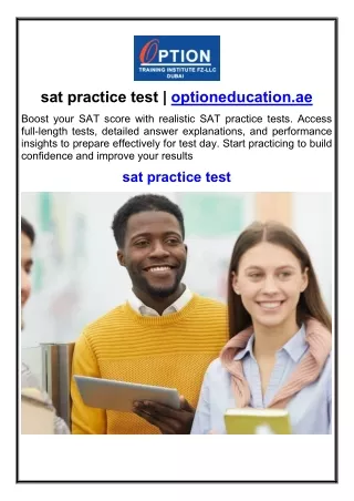 sat practice test optioneducation.ae