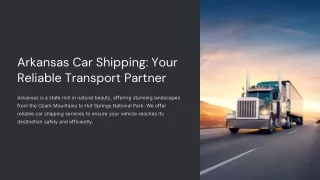 Arkansas Car Shipping