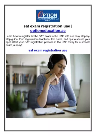 sat exam registration uae optioneducation.ae
