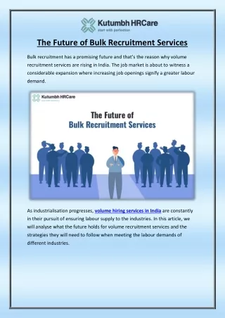 The Future of Bulk Recruitment Services