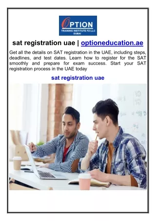 sat registration uae optioneducation.ae