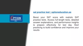 sat practice test optioneducation.ae