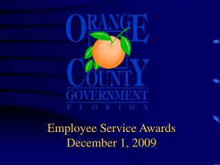 Employee Service Awards December 1, 2009
