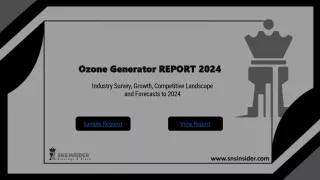 Ozone Generator Market : Analyzing the Industry's Growth and Challenges