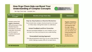 How Orgo Chem Help can Boost Your Understanding of Complex Concepts