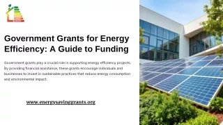 Government Grants for Energy Efficiency A Guide to Funding