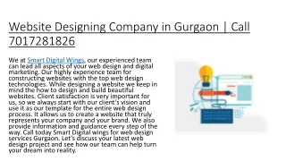Website Designing Company in Gurgaon
