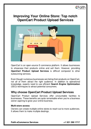Improving Your Online Store Top notch OpenCart Product Upload Services