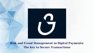 Risk and Fraud Management in Digital Payments The Key to Secure Transactions