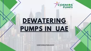 dewatering pump in UAE- cosmos pumps