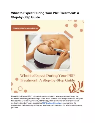 What to Expect During Your PRP Treatment_ A Step-by-Step Guide