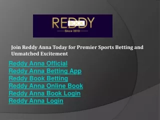 Join Reddy Anna Today for Premier Sports Betting and Unmatched Excitement