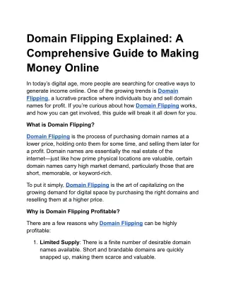 Domain Flipping Explained: A Comprehensive Guide to Mak Explained