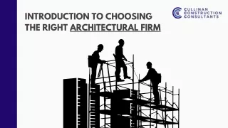 Introduction to Choosing the Right Architectural Firm
