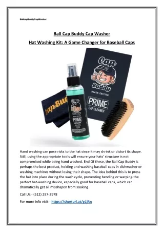 The Greatest Hat Care Kit Maintain Your Caps Fresh and Clean