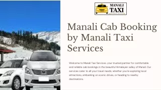 Manali Cab Booking by Manali Taxi Services
