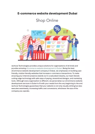 ecommerce website development in dubai