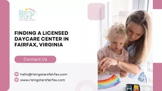 Finding a Licensed Daycare Center in Fairfax, Virginia