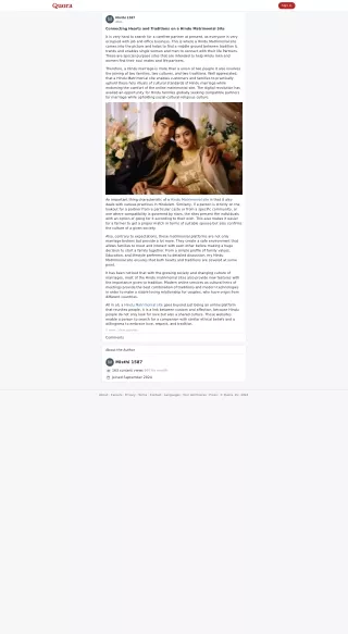 Connecting Hearts and Traditions on a Hindu Matrimonial Site