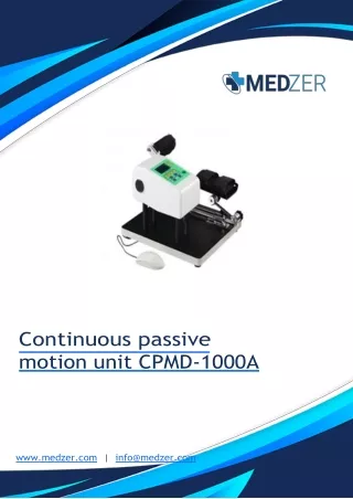 Continuous passive motion unit CPMD-1000A