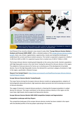 Europe Skincare Devices Market In-Depth Analysis & Forecast (2025-2030)