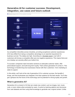 Generative AI for customer success