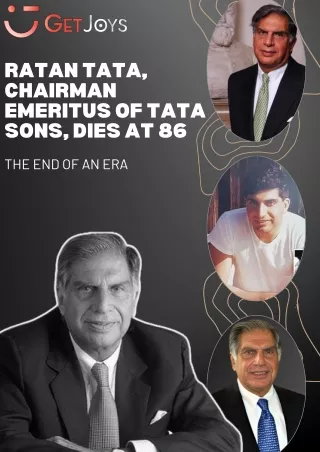 Ratan Tata, a Beacon of Leadership, Dies at 86