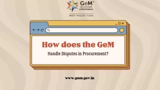 How does the GeM Handle Disputes in Procurement?