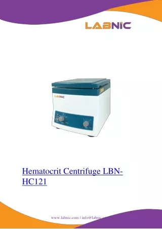 Hematocrit-Centrifuge-LBN-HC121