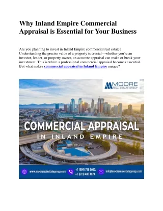 Why Inland Empire Commercial Appraisal is Essential for Your Business