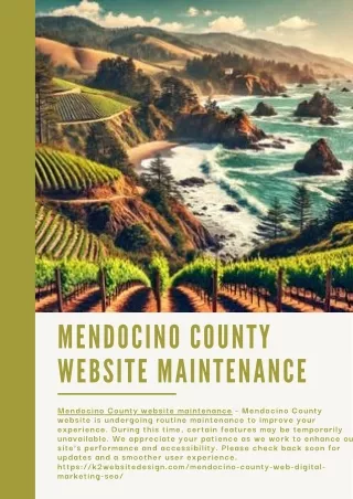 Mendocino County website maintenance