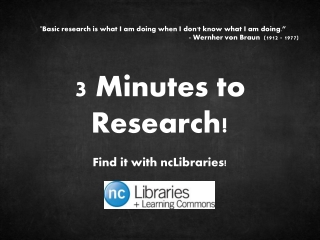 3 Minutes to Research