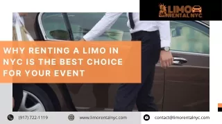 Why Renting a Limo in NYC is the Best Choice for Your Event